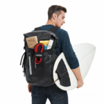 Surf Travel Backpack Black Surfer